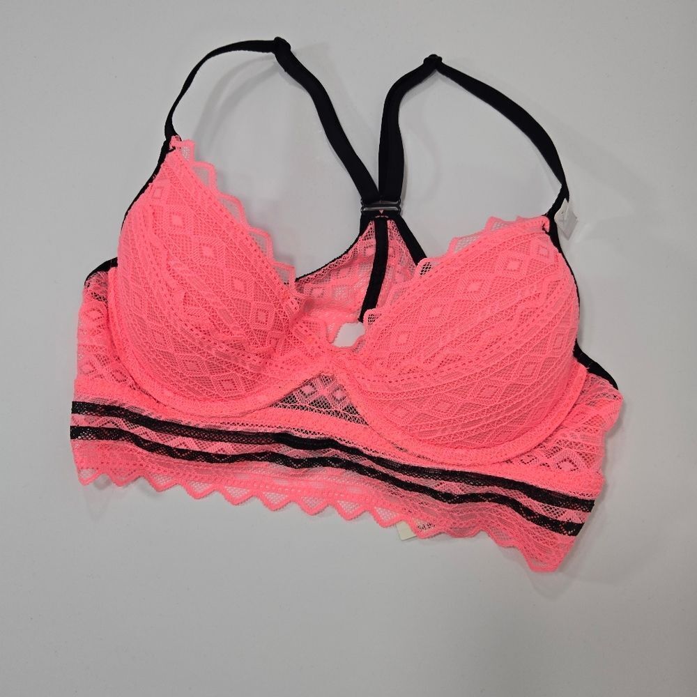 NWT PINK V. Secret racerback bright pink bra